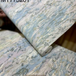 Abstract Floral Texture Wallpaper – Soft Blue & Beige (MT773201)
