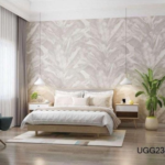 Soft Neutral Leaf Wallpaper – Minimal Botanical (UGG230102)