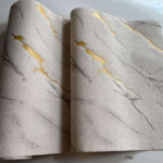 White Marble Textured Wallpaper – Gold Vein Effect (7781)