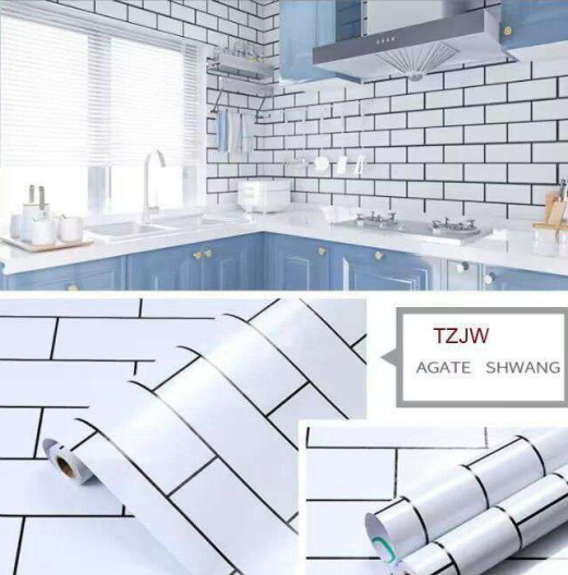 White Subway Tile Contact Wallpaper – Peel & Stick (TZJW) White Subway Tile Contact Wallpaper – Peel & Stick (TZJW) - Image 1
