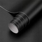 Plain Black Contact Wallpaper – Matte Finish