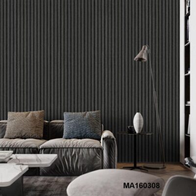 Dark Grey Fluted Panel Wallpaper (MA160308) for Sale in Nairobi Kenya - RH Wallpapers