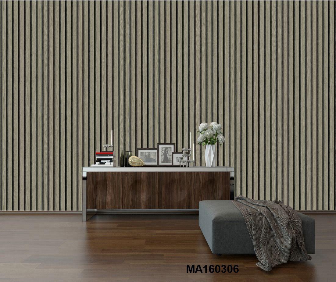 Grey Fluted Panel Wallpaper (MA160306) Grey Fluted Panel Wallpaper (MA160306) - Image 1