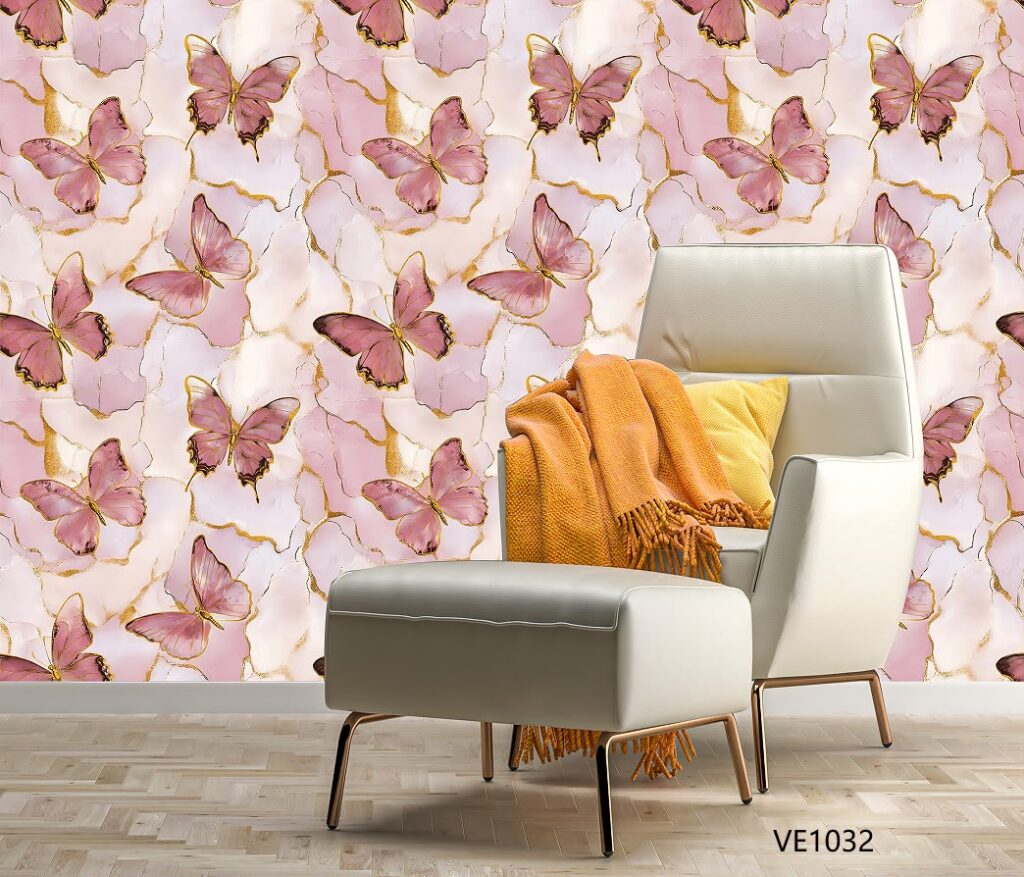 Pink Butterfly Kids Wallpaper (VE1032) for Sale in Nairobi Kenya - RH Wallpapers