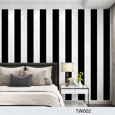 Black & White Stripe Kids Wallpaper (TW002) for Sale in Nairobi Kenya - RH Wallpapers