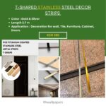 T-Shaped Stainless Steel Decor Strips