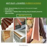Anti-Slip L-Shaped Rubber Stair Nosing