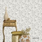 White Floral Leaf Wallpaper (MD191308)