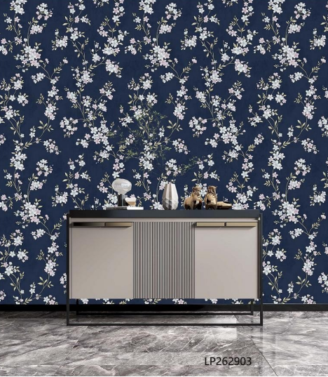 Screenshot 2026-06-16 161235 Navy Blue Floral Wallpaper (LP262903) - Image 1