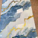 Blue Ocean Gold Marble UV Board