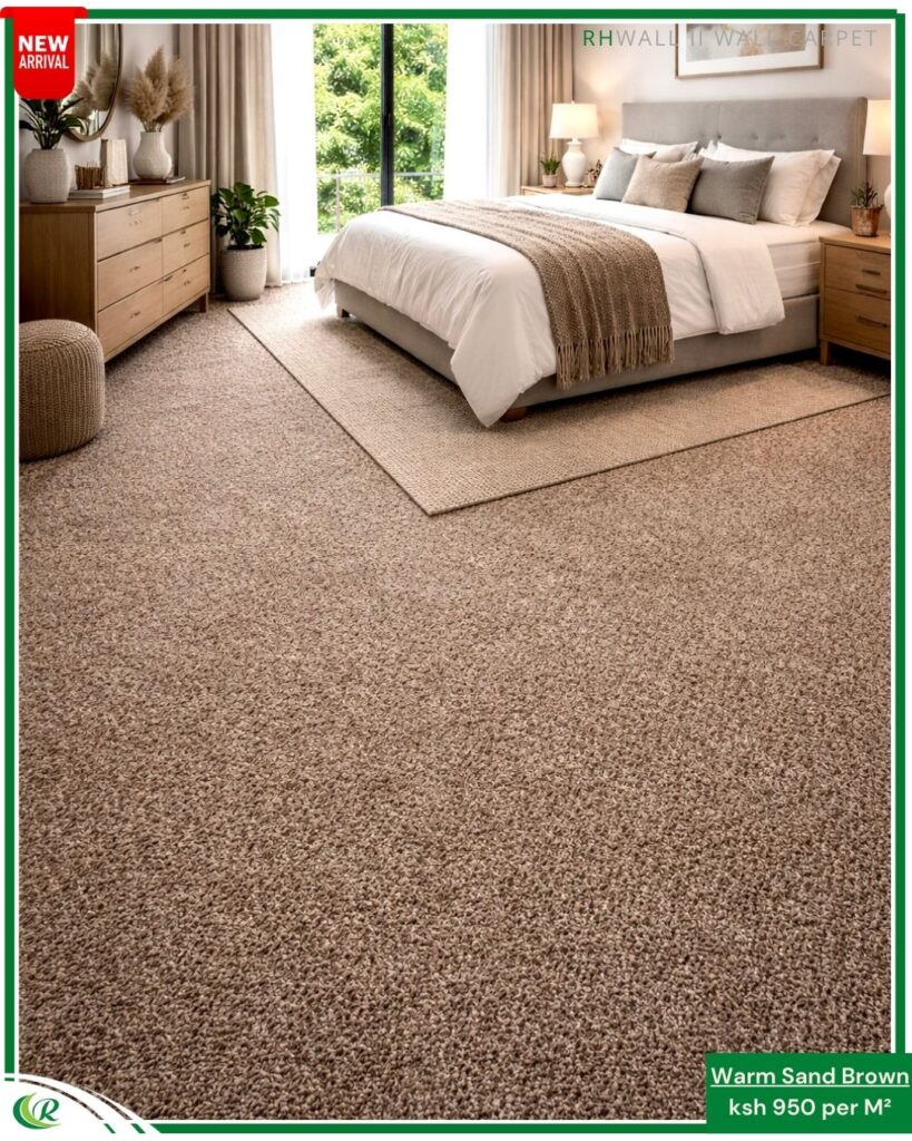 Warm Sand Brown Wall To Wall Carpet for Sale in Nairobi Kenya - RH Wallpapers