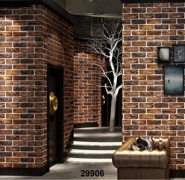 brick effect wallpaper in kenya (2) Rustic Brown Brick Wallpaper (29906) - Image 1
