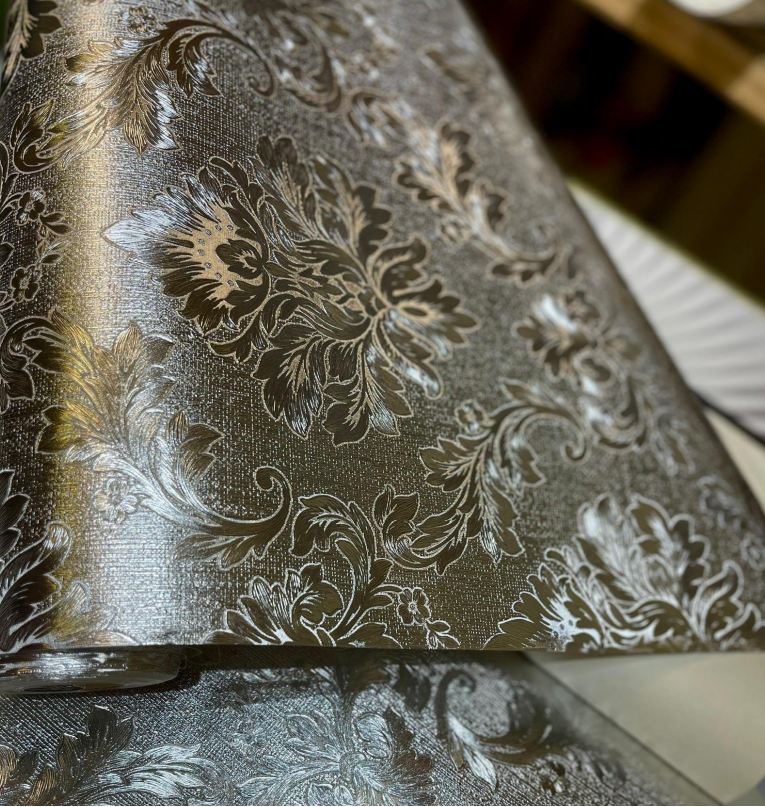 premium wallpapers in Kenya. (10) Luxury Floral Metallic Wallpaper (LX888082) - Image 1