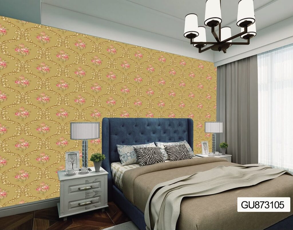 Gold Floral Damask Wallpaper(GU873105) for Sale in Nairobi Kenya - RH Wallpapers