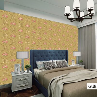 Gold Floral Damask Wallpaper(GU873105) for Sale in Nairobi Kenya - RH Wallpapers