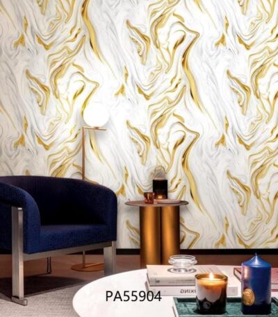 White and Gold Marble Effect Wallpaper(PA55904) for Sale in Nairobi Kenya - RH Wallpapers