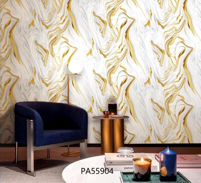 White and Gold Marble Effect Wallpaper(PA55904) for Sale in Nairobi Kenya - RH Wallpapers